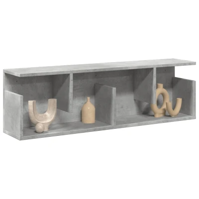 Afbeelding van vidaXL Wandkast 100x20x30 cm bewerkt hout betongrijs