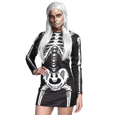 Afbeelding van Boland Kostuum Skeleton babe (M) Volwassenen Skelet Halloween verkleedkleding Horror