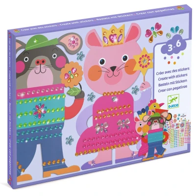 Afbeelding van Djeco knutselset creëren met stickers sparkles