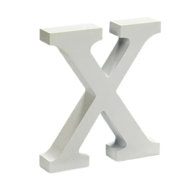 Afbeelding van Brief x Hout Wit (2 16 14,5 cm) (24 Stuks)