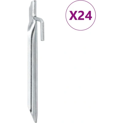 Afbeelding van Tentharingen 24 st V vormig 20 mm 17 cm gegalvaniseerd staal