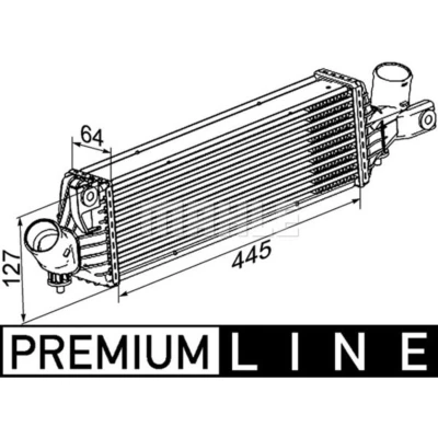 Afbeelding van Intercooler, inlaatluchtkoeler MAHLE CI 355 000P