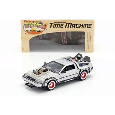 Afbeelding van OPO 10 Metaal Delorean auto uit de film terug naar toekomst III schaal 1:24 (Ref: 03J 22444), meerkleurig