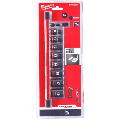 Afbeelding van 3/8 Slagdopsleutel STD set 9 delig