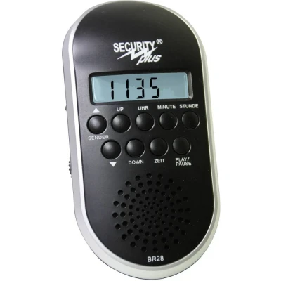 Afbeelding van Security Plus BR28 MP3/USB Fietsradio Zwart, Zilver