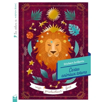 Afbeelding van LES ATELIERS DE MARION BLANC ANIMAUX TOTEM STICKERS BRILLANT