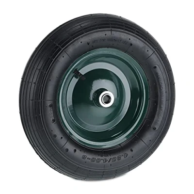 Afbeelding van Relaxdays kruiwagenwiel 480 4.00 8 reserve wiel kruiwagen luchtband stalen velg