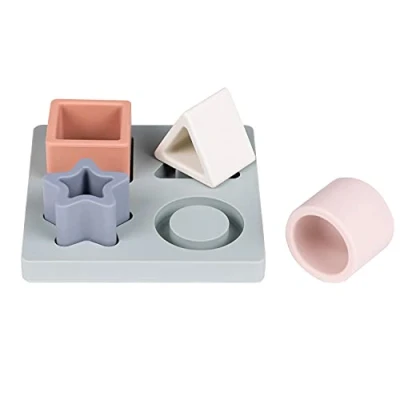 Afbeelding van Nattou Puzzelspel Silicone 12x12 cm Beige