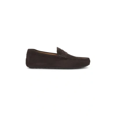 Afbeelding van BOSS NOEL Mocassins, Heren, Maat: 40, Dark brown one Leer