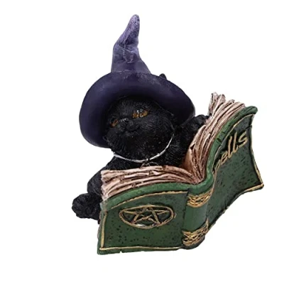Afbeelding van Nemesis Now Beeld/figuur Kitty&#039;s Grimoire (Green) Kat Groen