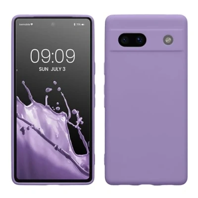 Afbeelding van kwmobile telefoonhoesje geschikt voor Google Pixel 7a Hoesje smartphone Precisie camera uitsnede In violet lila