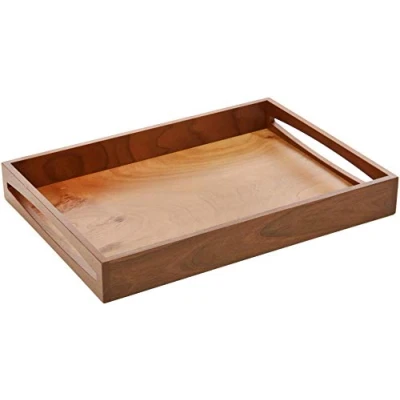 Afbeelding van Continenta Snijplank met Inox lade Notelaar 39 x 27 6cm