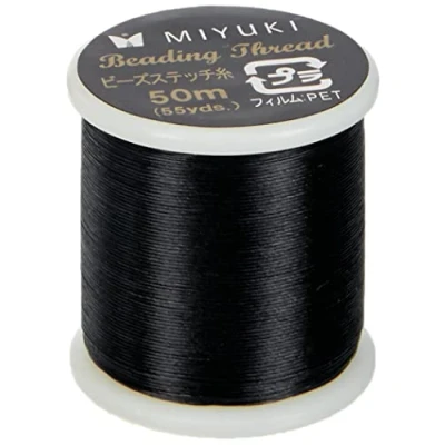 Image de Fil à enfiler 0.27 mm pour rocailles Delica Noir