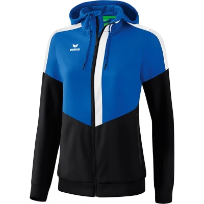 Afbeelding van Erima Squad tracktop jack met capuchon dames new royal/zwart/wit