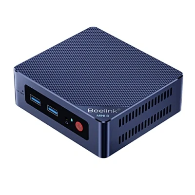 Image de Beelink Mini S12 PC, Intel Alder Lake N N95 (4C/4T, jusqu&#039;à 3,4 GHz) 16 Go DDR4 RAM 500 M.2 2280 SSD, ordinateur de Bureau 4K 60Hz Dual HDMI, WiFi5, Bluetooth 4.2, Gigabit Ethernet