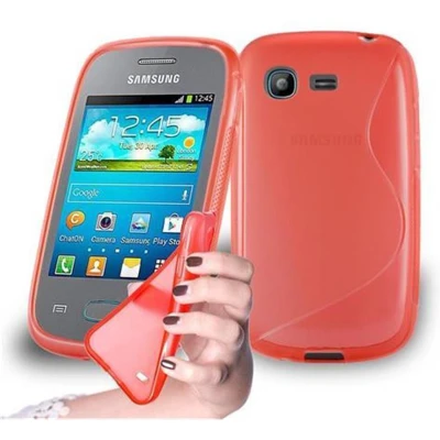 Afbeelding van Cadorabo Hoesje geschikt voor Samsung Galaxy POCKET in INFERNO ROOD Beschermhoes gemaakt van flexibel TPU silicone Case Cover