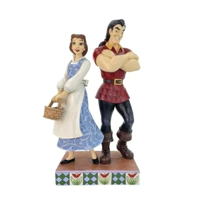 Afbeelding van Enesco Disney Traditions Collection door Jim Shore Belle en het Beest Gaston figuur Good vs. Evil handbeschilderde hars Boze figuren Woondecoratie 21 cm