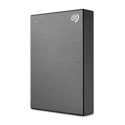 Afbeelding van Seagate One Touch, 4 TB, draagbare externe harde schijf, hardware wachtwoordencryptie, pc, notebook en Mac, USB 3.0, Space Gray, 2 jaar Rescue Service inbegrepen (STKZ4000404)