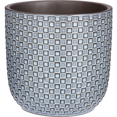 Afbeelding van Mica Decorations Daan Bloempot H17,5 x Ø19 cm Blauw
