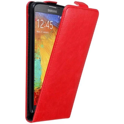 Afbeelding van Cadorabo Hoesje geschikt voor Samsung Galaxy NOTE 3 NEO in APPEL ROOD Beschermhoes flip design Case Cover met magnetische sluiting