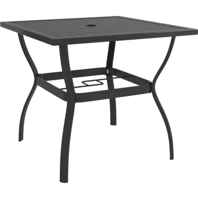 Afbeelding van Tuintafel 81,5x81,5x72 cm staal antraciet