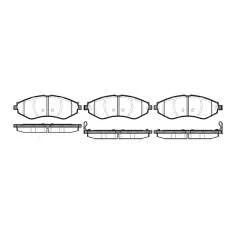 Afbeelding van REMSA 0645.22 Remblokkenset Vooras Incl. slijtage waarschuwingscontact Met kleeffolie toebehoren CHEVROLET: Nubira Estate, Lacetti Hatchback