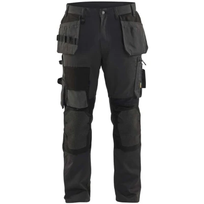 Afbeelding van Blaklader Werkbroek met Kevlar en stretch 1554 1860 Donkergrijs/Zwart C54