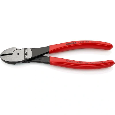Image de KNIPEX 74 01 180 cutters latéraux électriques plastifiés noirs atramentisés mm