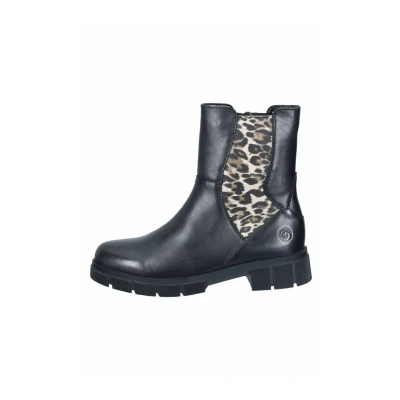 Afbeelding van Remonte Korte laarzen Schwarz schwarz/leoginger, Dames, Maat: 41, schwarz/leo/ginger Schoenen