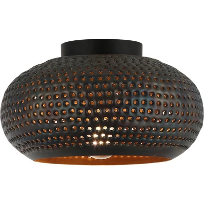 Afbeelding van Plafondlamp Fuoco Bruin Zwart Ø 35cm E27 Fitting
