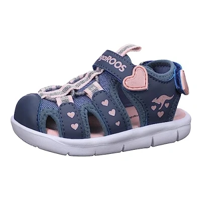 Afbeelding van Kangaroos Kmini Sandalen voor kinderen, Maat: 30, Grey/light pink Imitatieleer/ textiel
