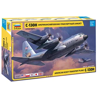 Afbeelding van 1:72 Zvezda 7321 American heavy transport plane C 130H Hercules Plastic Modelbouwpakket