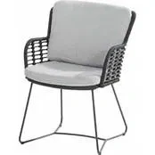 Afbeelding van 4 Seasons Outdoor Fabrice Dining Tuinstoel Anthracite Grijs Tuinstoelen