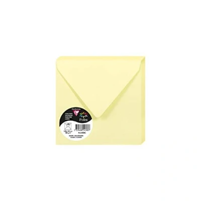Image de Paquet de 20 enveloppes Pollen 140x140mm Jaune Canari 120g