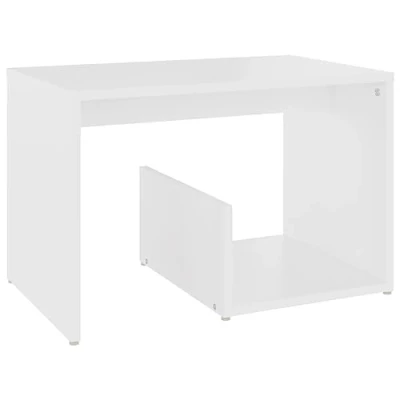 Afbeelding van vidaXL Bijzettafel wit 59x36x38 cm bewerkt hout