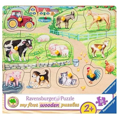 Image de Puzzle en bois Ravensburger Mes premiers puzzles bois, 10 pièces