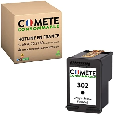Image de COMETE 302 1 Cartouche d&#039;encre Compatible HP Noir Marque française