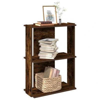 Afbeelding van vidaXL Boekenkast 3 laags 60x30x80 cm bewerkt hout gerookt eikenkleur