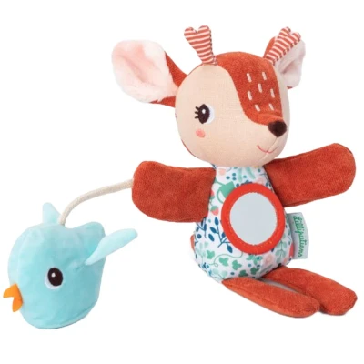 Afbeelding van Lilliputiens knuffelhert met rammelaar stella 22 cm