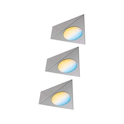 Afbeelding van Paulmann CC Start Trigo Onderbouwlamp Set van 3 stuks 2.10 W Warmwit Nikkel