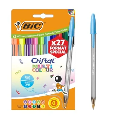 Afbeelding van BIC CRISTAL MULTICO AST BOX27FS EU