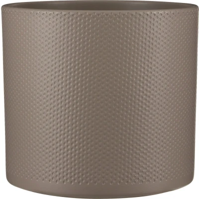 Afbeelding van Mica Decorations Era Bloempot H26 x Ø28 cm Reliëf Taupe