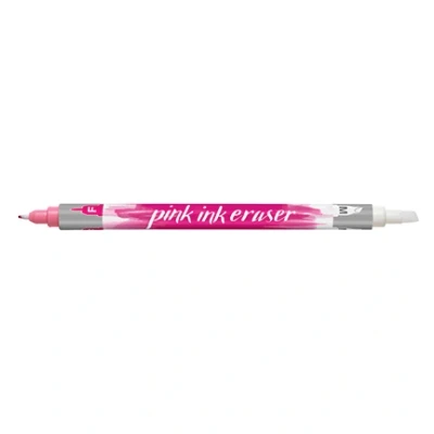 Afbeelding van Inktwisser roze met schrijfpunt F en wisser M