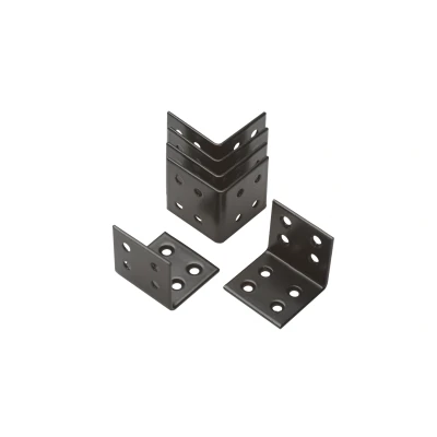 Afbeelding van Wovar Schutting Hoekjes 40 x mm Zwart Tuinscherm Beslag 6 Stuks