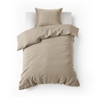 Afbeelding van Dekbedovertrek Teddy Lits Jumeaux 240x200 Sleeptime Taupe
