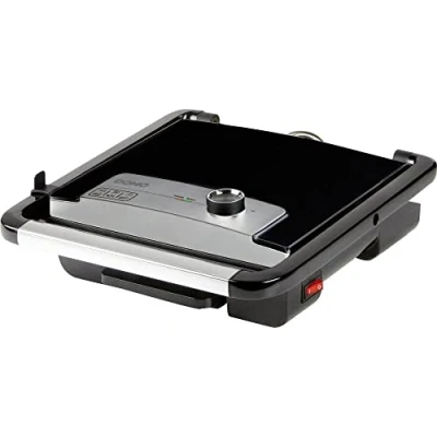 Afbeelding van Domo Multifunctionele Contactgrill, Inox, Zwart Croque Machine