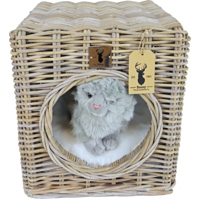 Afbeelding van Boony Est 1941 rotan hocker 40x40x45 cm Gebr. de Boon