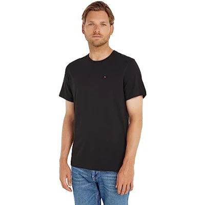 Image de Tommy Jeans T shirt en jersey TJM Original S/S Knit Tops pour homme, Noir, 3XL