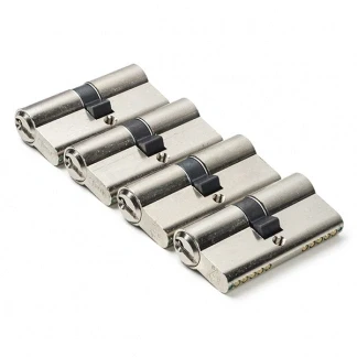Afbeelding van Cilinder Starx 4 stuks (Dubbel, Gelijksluitend, SKG**, 30/30 mm, Vernikkeld, 12 sleutels)