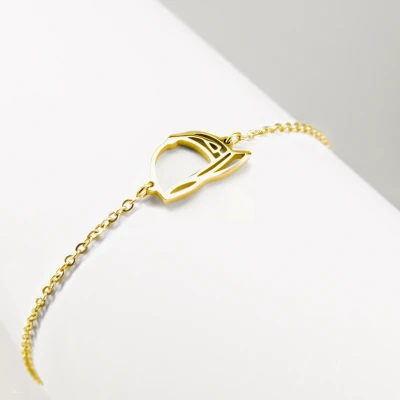 Image de Ponytail&amp;Co Bracelet Casques d&#039;équitation Or 17+5cm